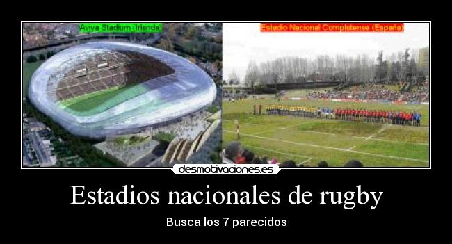 Estadios nacionales de rugby - Busca los 7 parecidos
