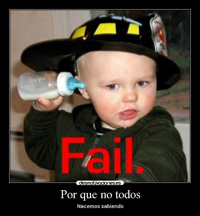 carteles bebe fail desmotivaciones