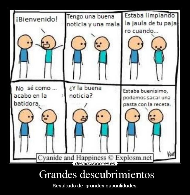 Grandes descubrimientos - Resultado de grandes casualidades