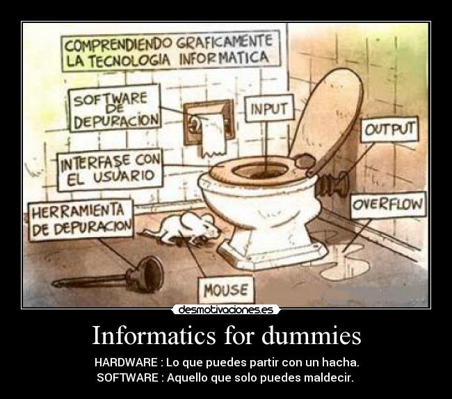 carteles informatics for dummies desmotivaciones