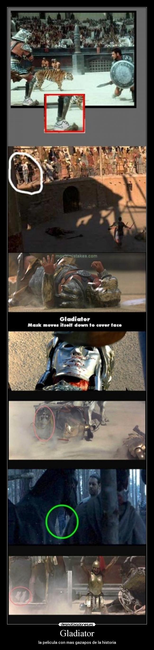 Gladiator - la pelicula con mas gazapos de la historia