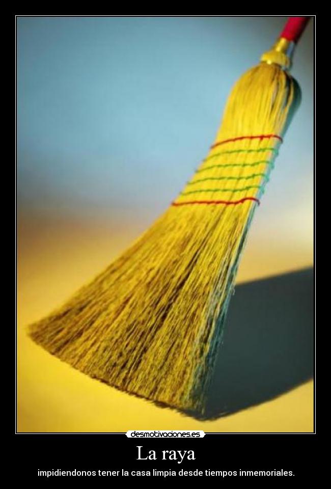 La raya - impidiendonos tener la casa limpia desde tiempos inmemoriales.