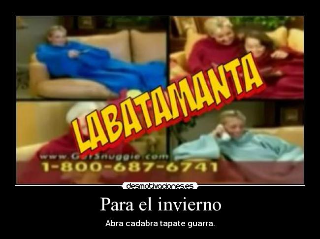 Para el invierno - Abra cadabra tapate guarra.