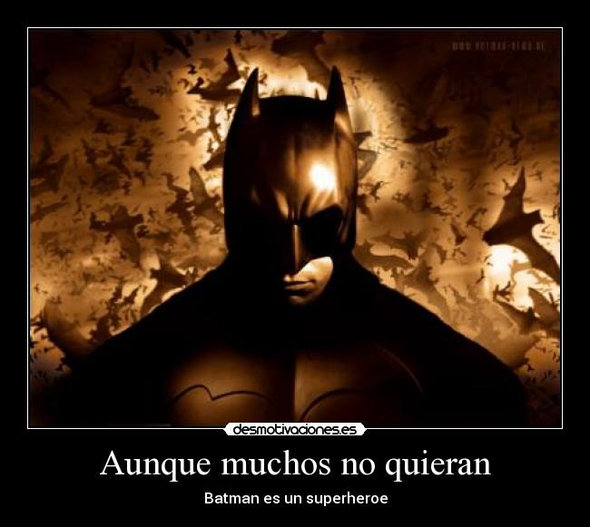 Aunque muchos no quieran - Batman es un superheroe