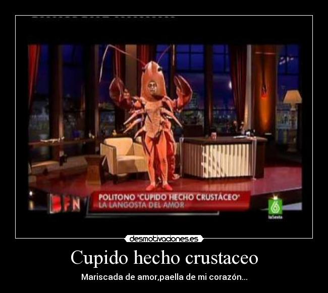 Cupido hecho crustaceo -