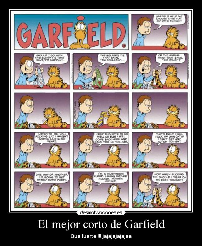 carteles garfield comic cartoon jon gato taco desmotivaciones