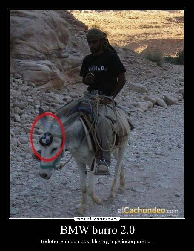 BMW burro 2.0 - Todoterreno con gps, blu-ray, mp3 incorporado...