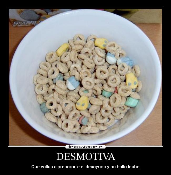 carteles desayuno sin leche desmotivaciones