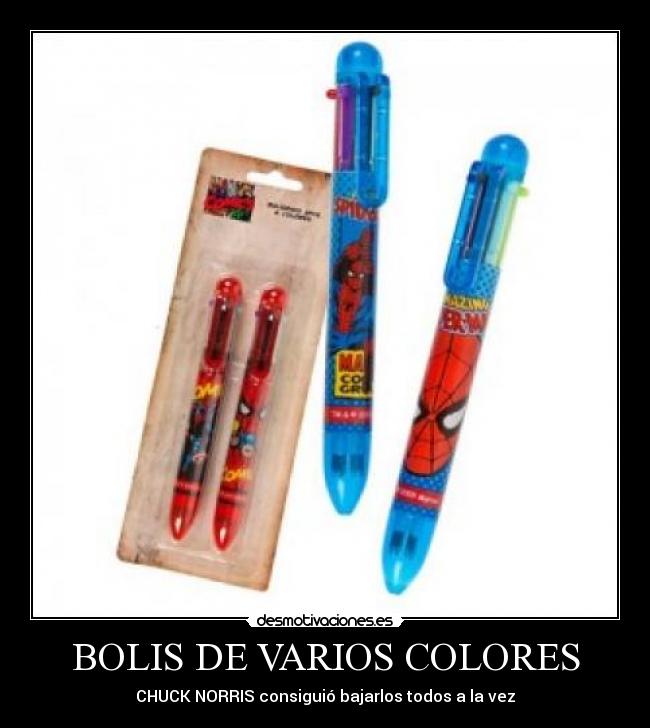 BOLIS DE VARIOS COLORES - CHUCK NORRIS consiguió bajarlos todos a la vez