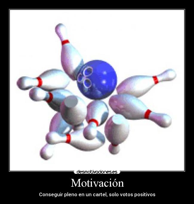 Motivación - Conseguir pleno en un cartel, solo votos positivos