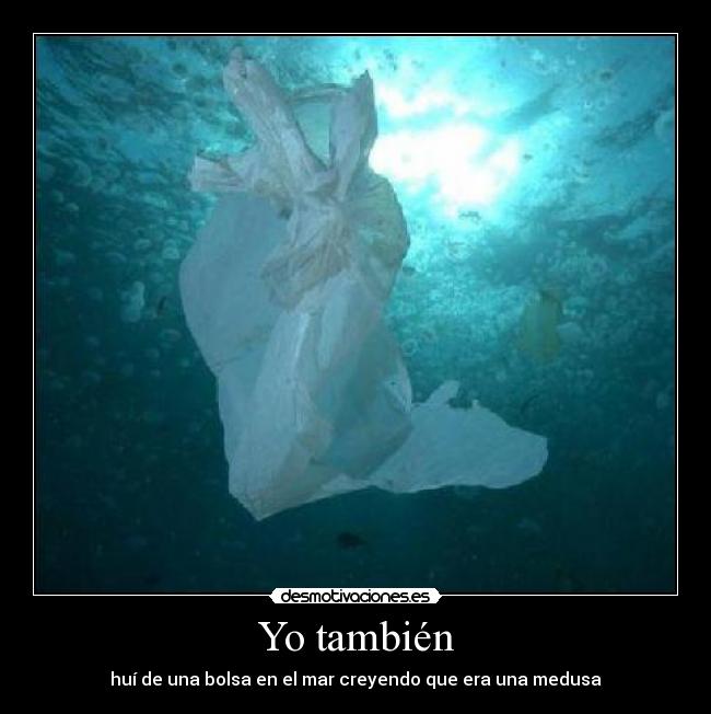 Yo también - huí de una bolsa en el mar creyendo que era una medusa