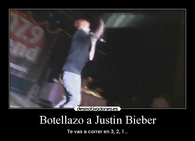 Botellazo a Justin Bieber -