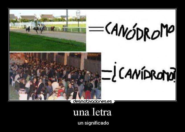 una letra - un significado