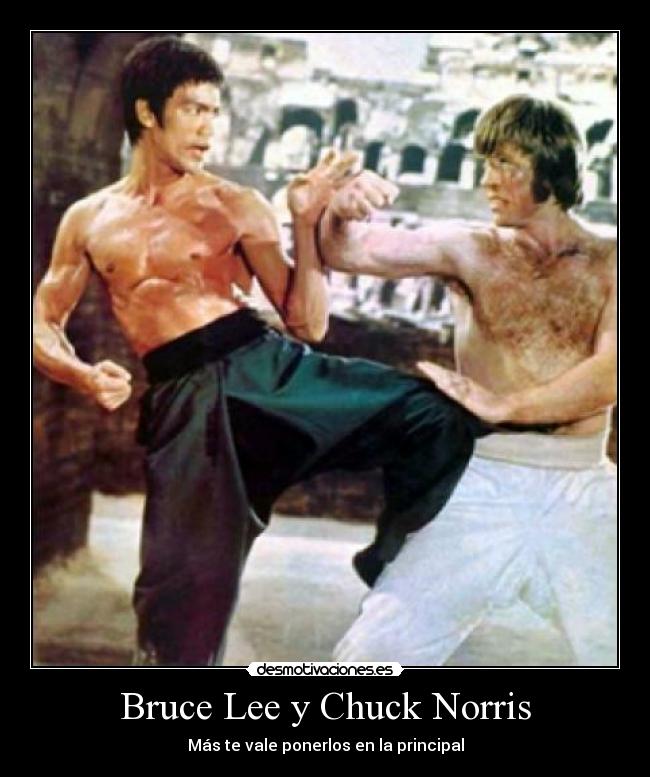 Bruce Lee y Chuck Norris - 