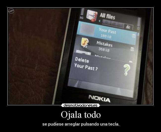 Ojala todo - se pudiese arreglar pulsando una tecla.