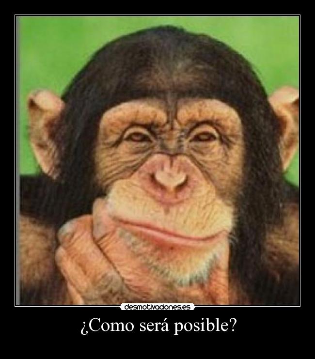 ¿Como será posible? -