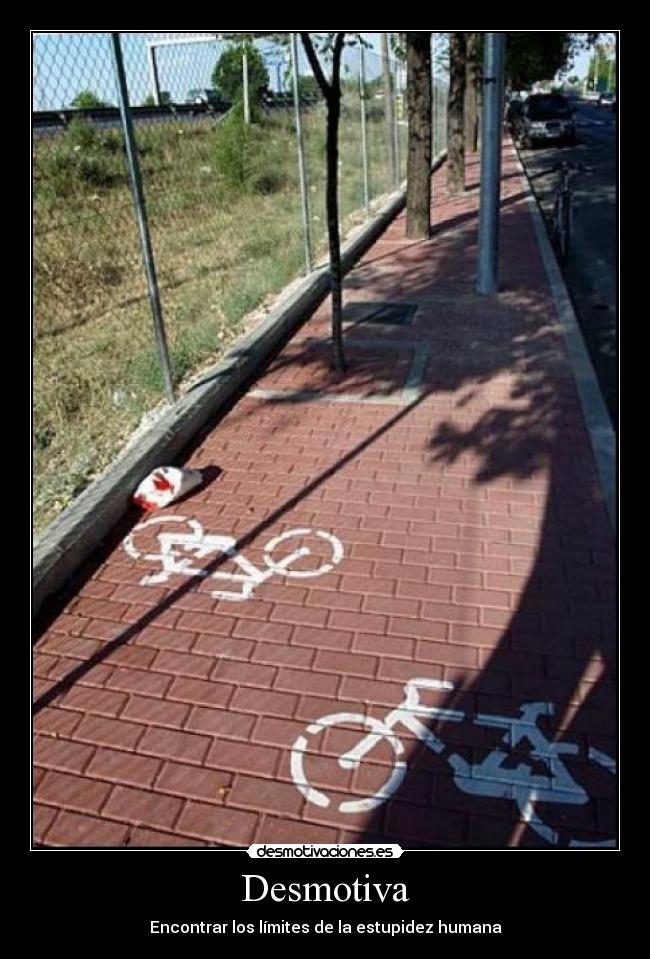 carteles carril bici obstaculos desmotivaciones