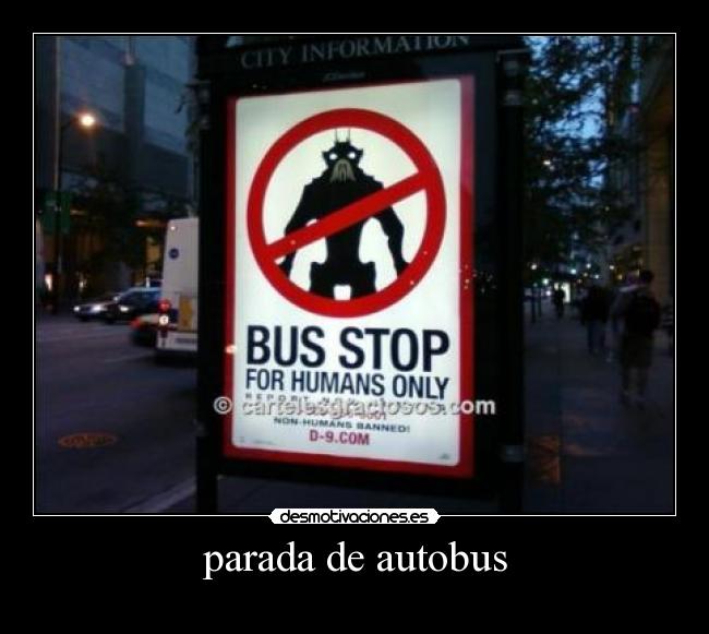 carteles parada autobus desmotivaciones