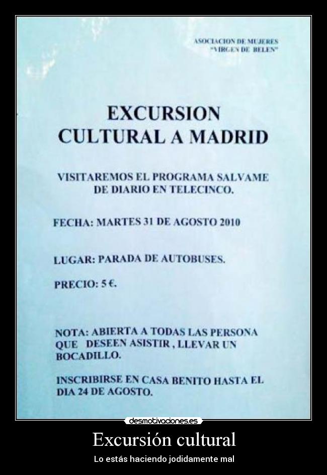 Excursión cultural -