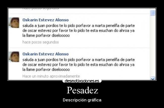 Pesadez - Descripción gráfica