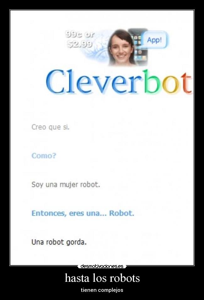 hasta los robots - tienen complejos