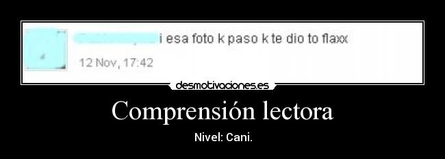 carteles cani comprension lectora desmotivaciones