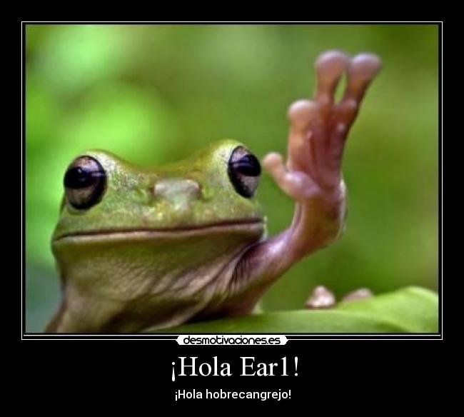 ¡Hola Ear1! - ¡Hola hobrecangrejo!