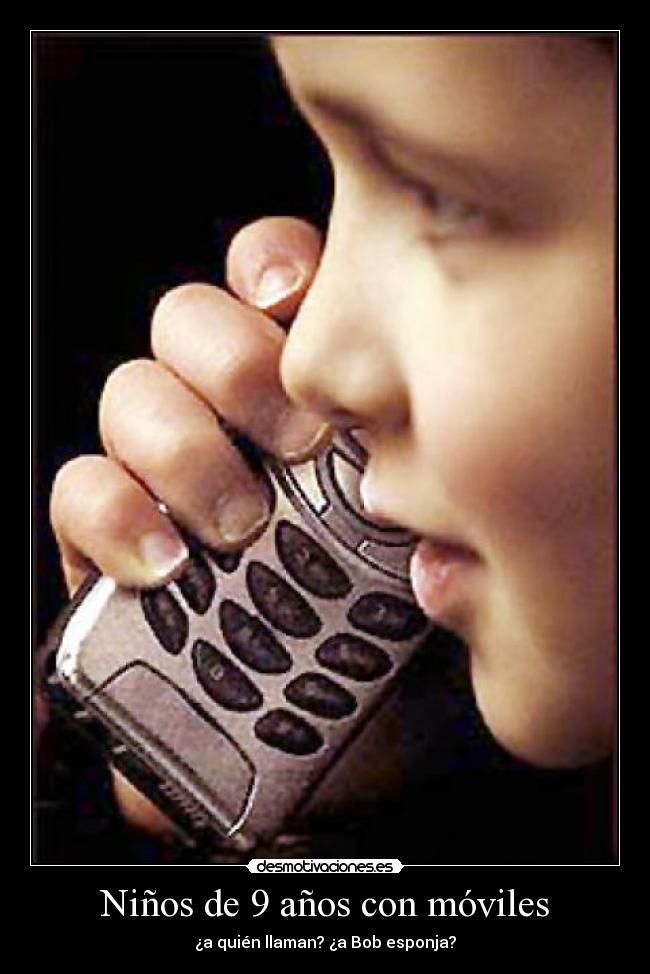 Niños de 9 años con móviles - 