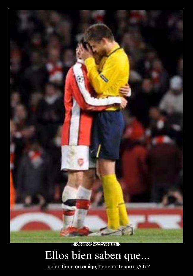 carteles amigos tesoros cesc pique fabregas gerard futbol desmotivaciones