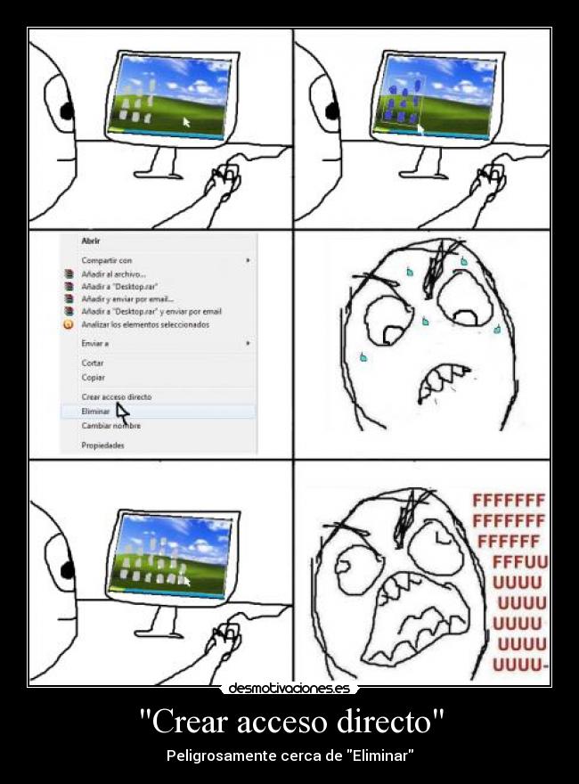 Crear acceso directo - Peligrosamente cerca de Eliminar