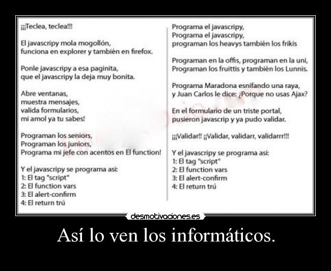 carteles javascripy desmotivaciones