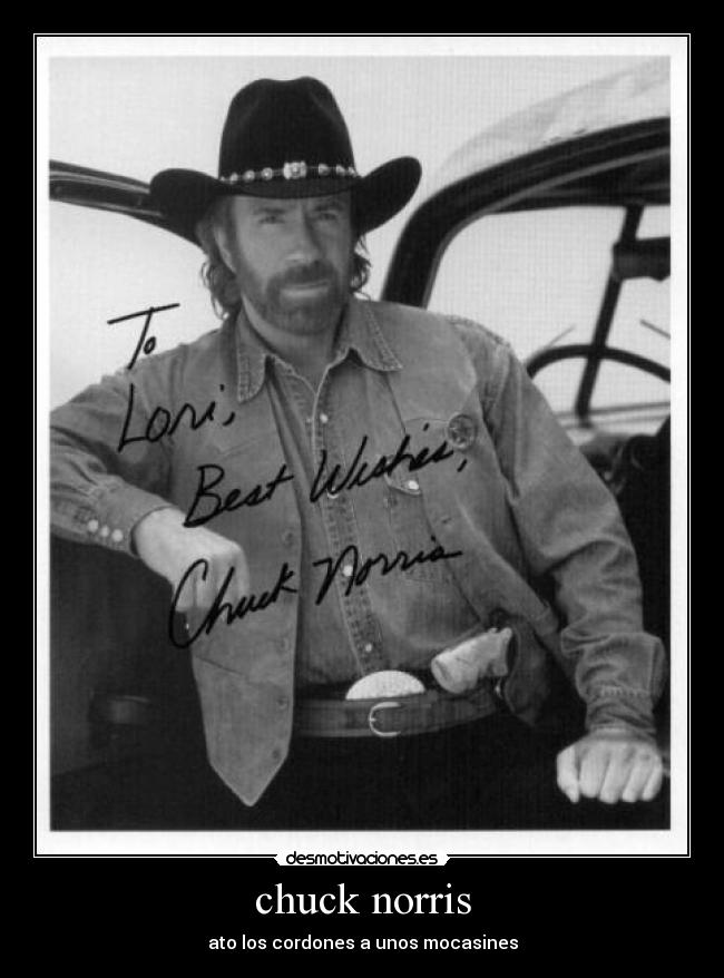 chuck norris - ato los cordones a unos mocasines