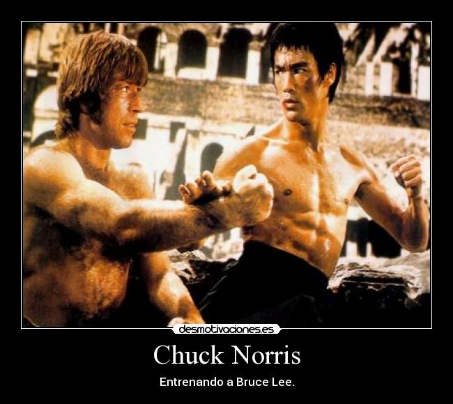Chuck Norris - Entrenando a Bruce Lee.