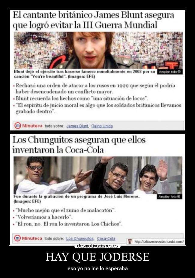 HAY QUE JODERSE - eso yo no me lo esperaba