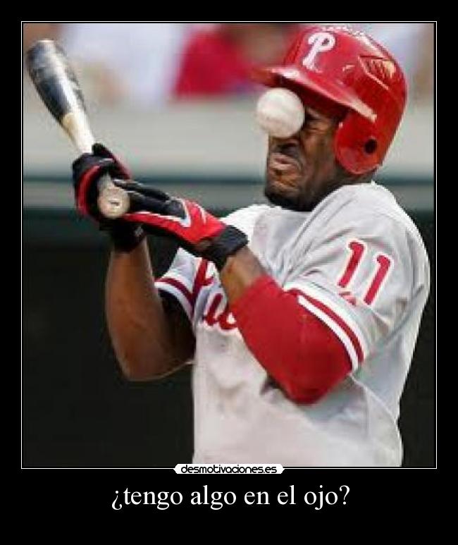 ¿tengo algo en el ojo? -