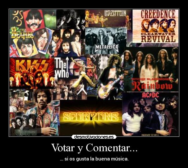 carteles rock musica motiva acdc buenamusica kiss votar comentar gusta buena musica desmotivaciones