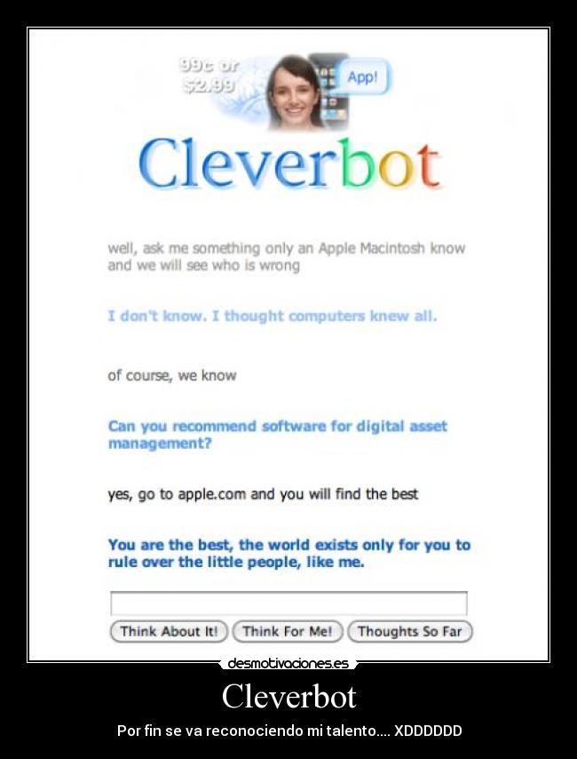 carteles cleverbot apple desmotivaciones