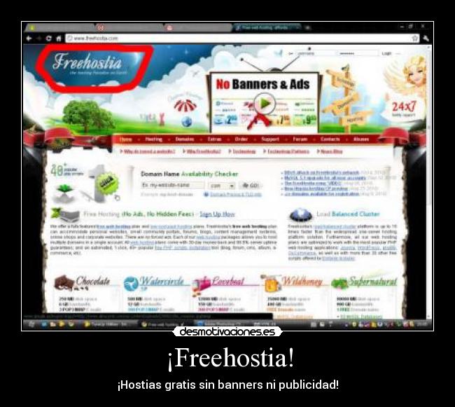 ¡Freehostia! - ¡Hostias gratis sin banners ni publicidad!