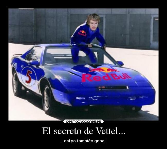 carteles vettel kitt coche fantastico red bull desmotivaciones