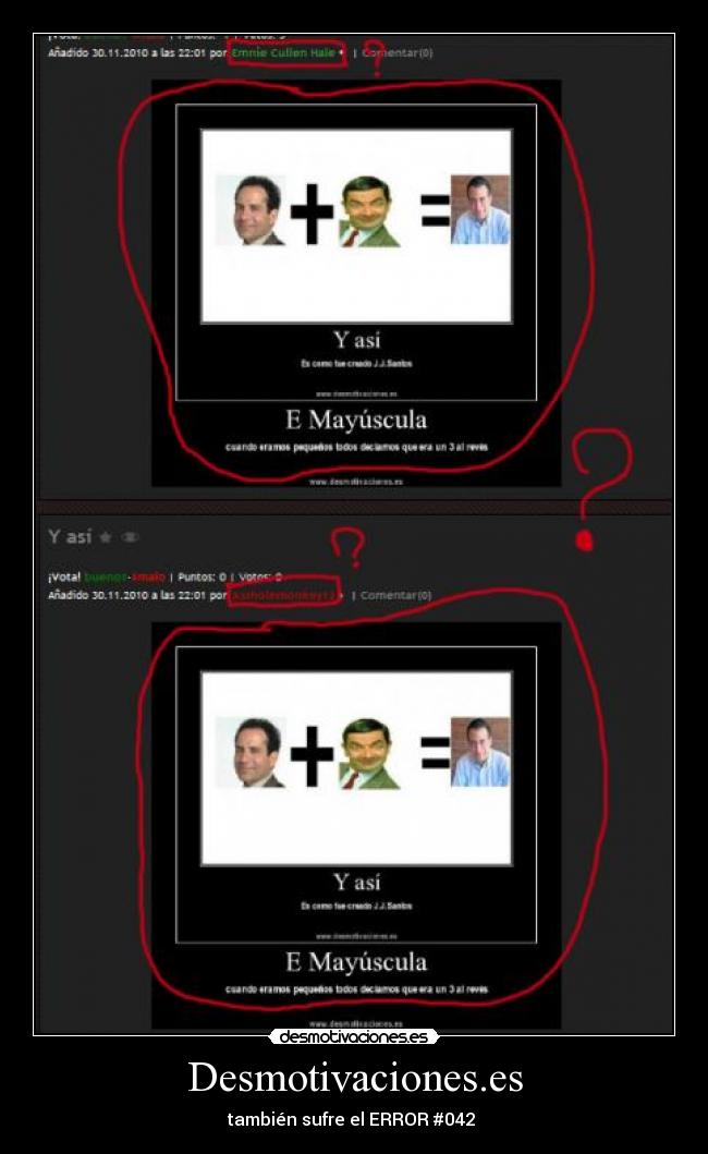 Desmotivaciones.es - también sufre el ERROR #042 