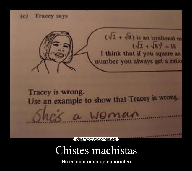 Chistes machistas - No es solo cosa de españoles
