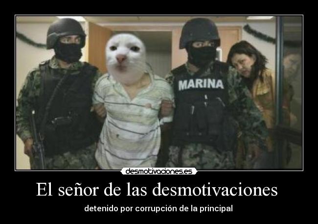 El señor de las desmotivaciones  - detenido por corrupción de la principal 