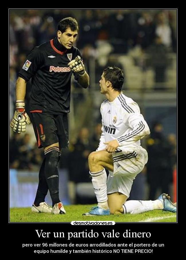 Ver un partido vale dinero - 