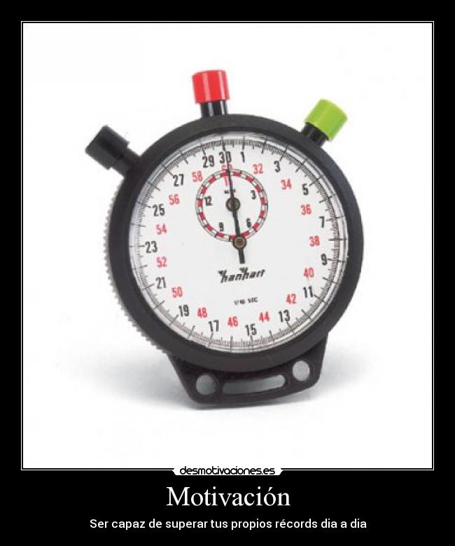 Motivación - Ser capaz de superar tus propios récords dia a dia
