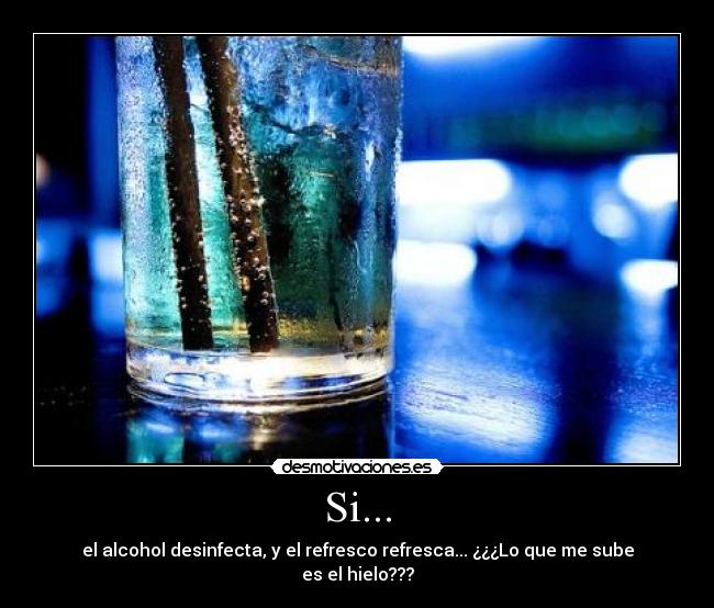 carteles alcohol refresco hielo desmotivaciones