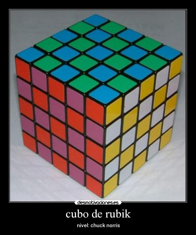 cubo de rubik - nivel: chuck norris