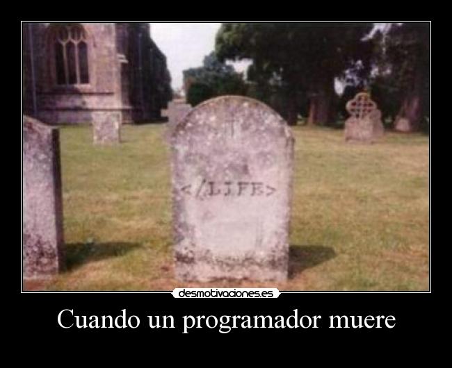 Cuando un programador muere -