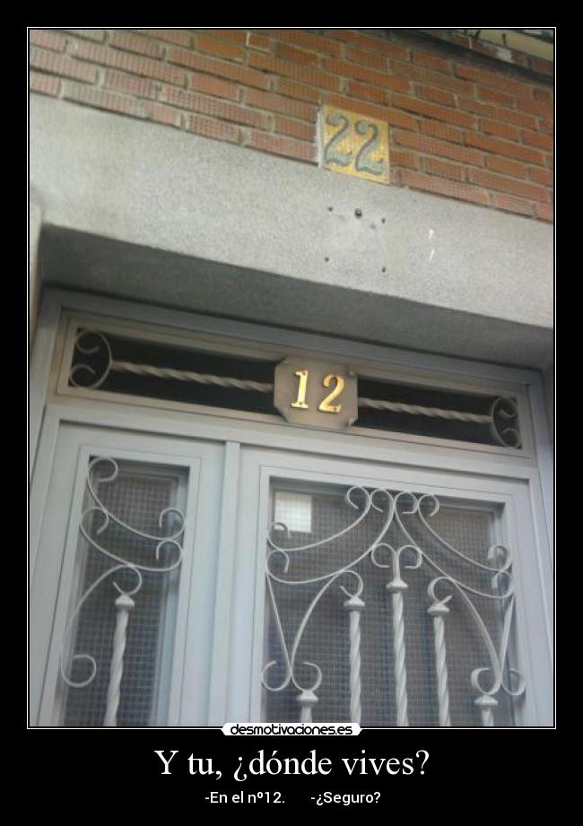Y tu, ¿dónde vives? - 