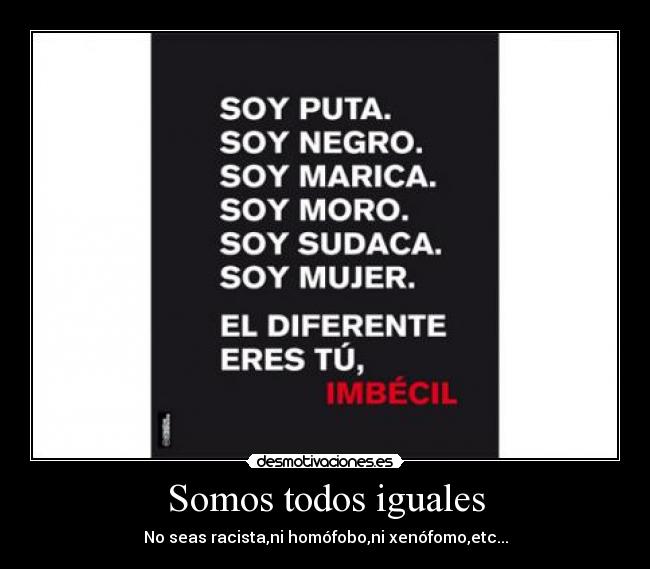 Somos todos iguales -