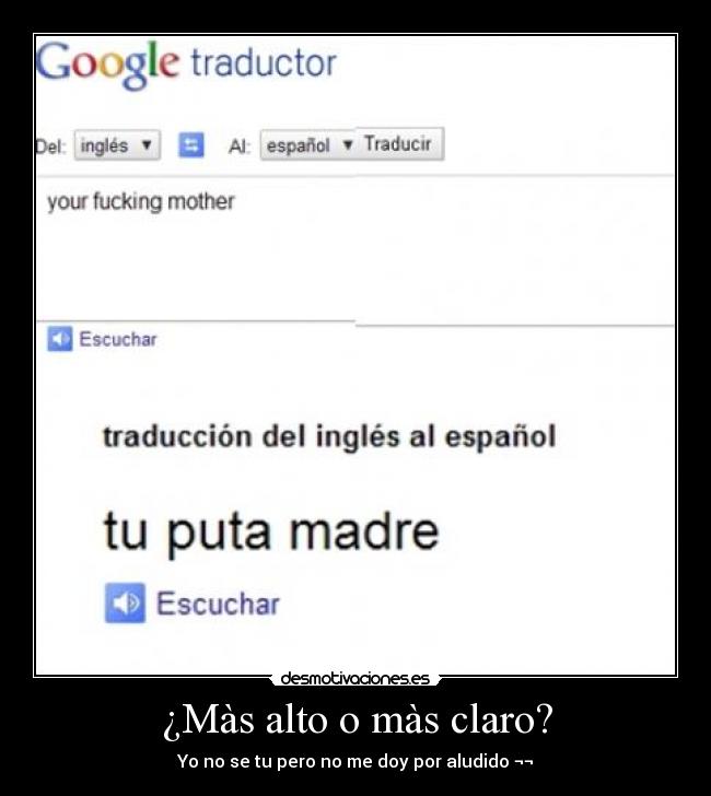 ¿Màs alto o màs claro? - Yo no se tu pero no me doy por aludido ¬¬